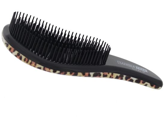 Tangle Free Haarborstel Zwart met Luipaardbruin